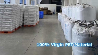 100% maagdelijke PET-grondstof | Verpakkingsmateriaal van voedingskwaliteit met FSSC22000-certificering