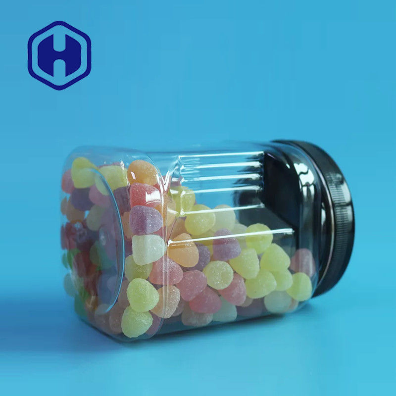 Stapelbare Vierkante Duidelijke Plastic de Greepkruiken van het Metselaarhuisdier met Ronde het Voedselverpakking van het Dekselskoekje