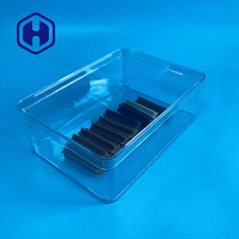 1180 ml wegwerp PET verpakkingsdoos Grote grootte rechthoekige plastic voedsel chocolade verpakkingsdozen