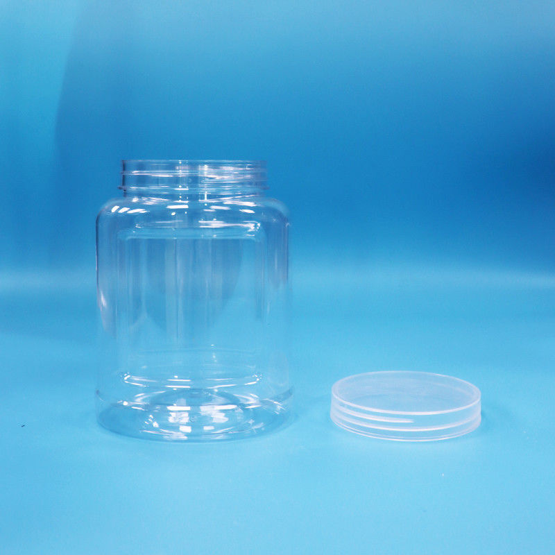 Voedselkwaliteit Tamperproof Cap helder PET Plastic Jar voor voedsel Noten Candy Noodles