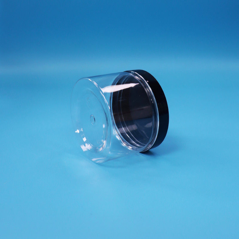 Duidelijke ronde mondvorm PET plastic pot voor zwarte thee zaad speelgoed cadeau snoep Cooike