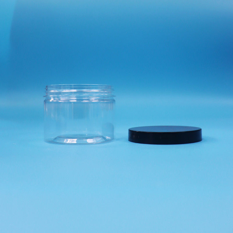 Duidelijke ronde mondvorm PET plastic pot voor zwarte thee zaad speelgoed cadeau snoep Cooike