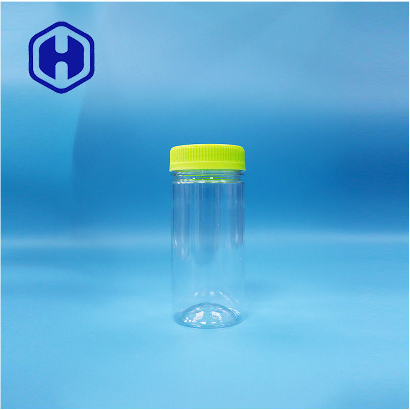 Duidelijke ronde gedroogde voedingsmiddelen Kunststof cadeau snoep Suiker noten PET pot Schroef deksel