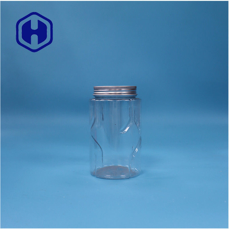 Ronde, heldere PET-nootjes, muntsnoepjes, snoepjes, suiker, babyvoedsel, pot, aluminium deksel