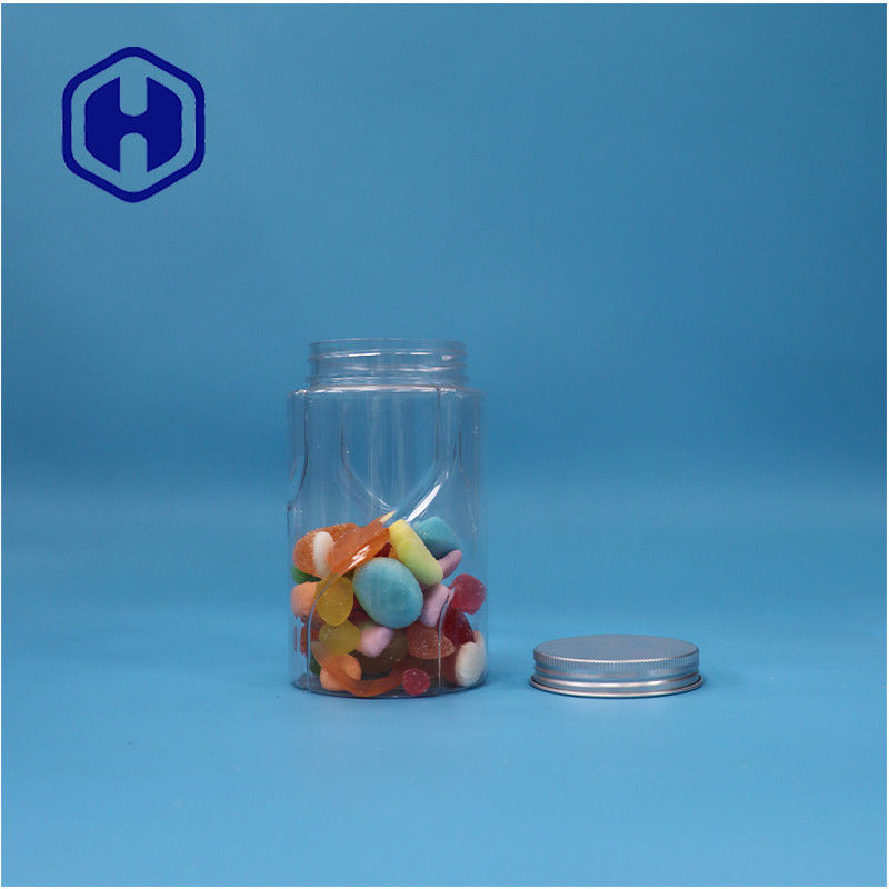 Ronde, heldere PET-nootjes, muntsnoepjes, snoepjes, suiker, babyvoedsel, pot, aluminium deksel