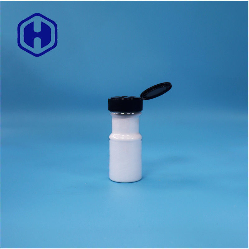 Transparante ronde plastic zout maïs zetmeel voedselkwaliteit kruidenpot Flip Top Cap