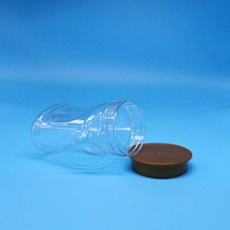 Duidelijke snoepkoekjes lege luchtdichte noten PET voedselkwaliteit Plastic pot schroefdeksel voor voedsel