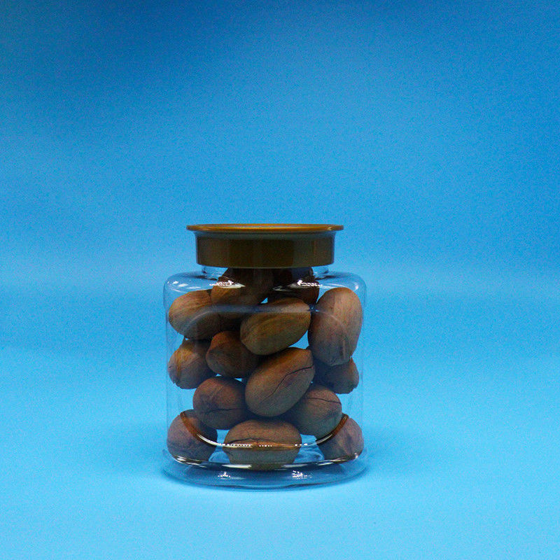 Lege Luchtdichte Transparante PET Kunststof Pot voor Voedselkwaliteit met Schroefdeksel voor Voedsel Snoep Koekjes Noten