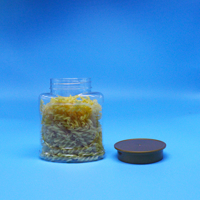 Lege Luchtdichte Transparante PET Kunststof Pot voor Voedselkwaliteit met Schroefdeksel voor Voedsel Snoep Koekjes Noten