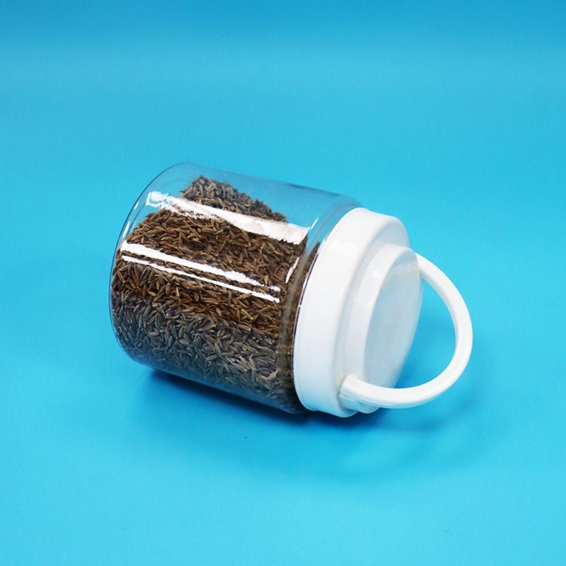 Transparante, gemakkelijk te openen, ronde plastic PET-potten met schroefdeksel voor babyvoeding, zaden, noten en snoep