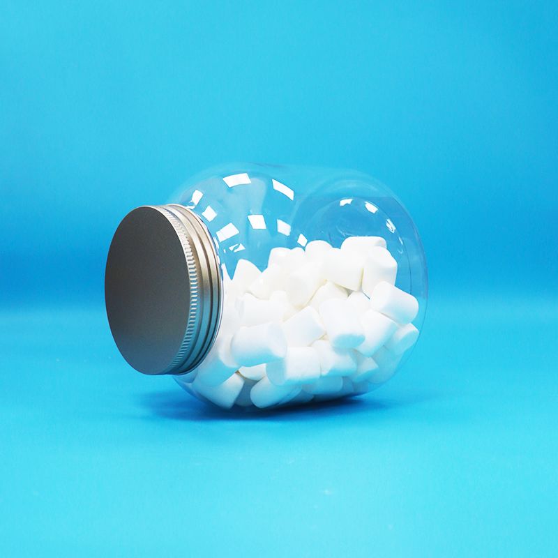Aluminium Schroefdeksels Transparante Plastic PET Ronde Snoep Noten Dagelijkse Voedsel Potten Milieuvriendelijk