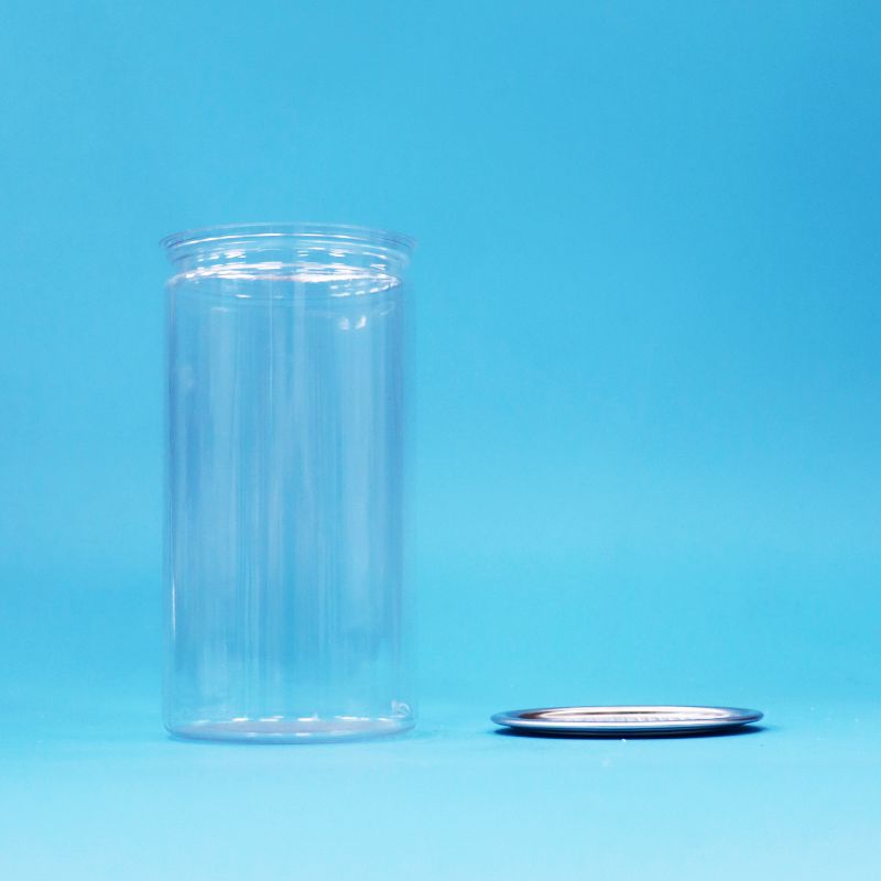 PET Transparante Plastic Gemakkelijk Te Openen Verzegelde Verpakking Pot Voor Voedsel Snoep Drank Drank