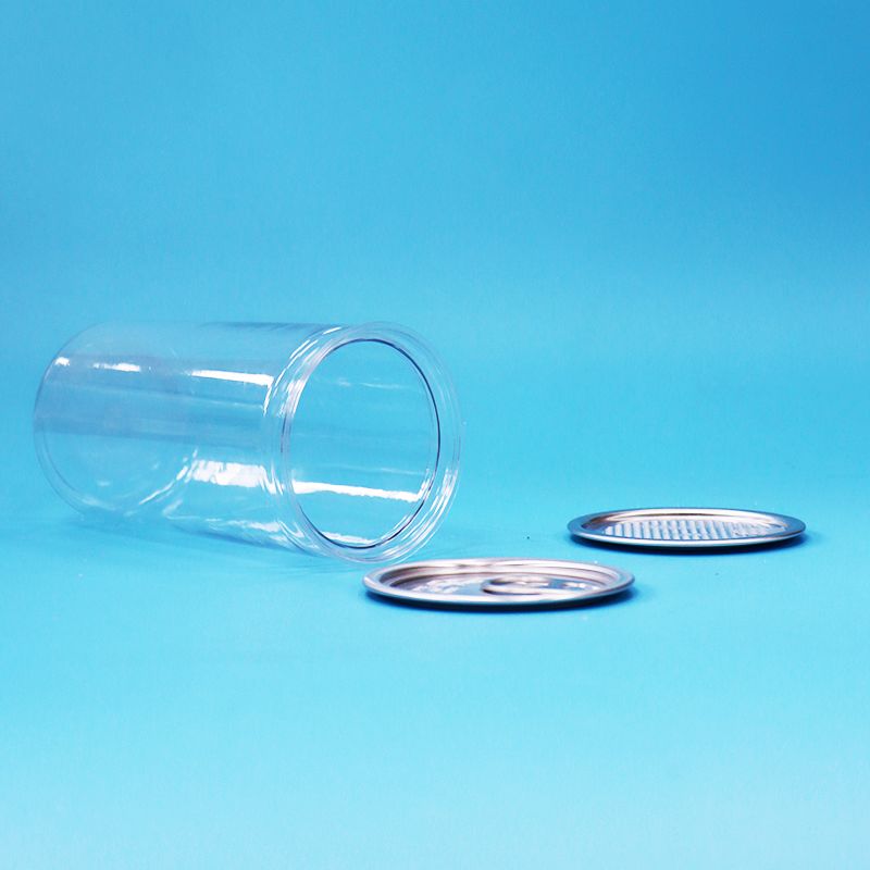 PET Transparante Plastic Gemakkelijk Te Openen Verzegelde Verpakking Pot Voor Voedsel Snoep Drank Drank