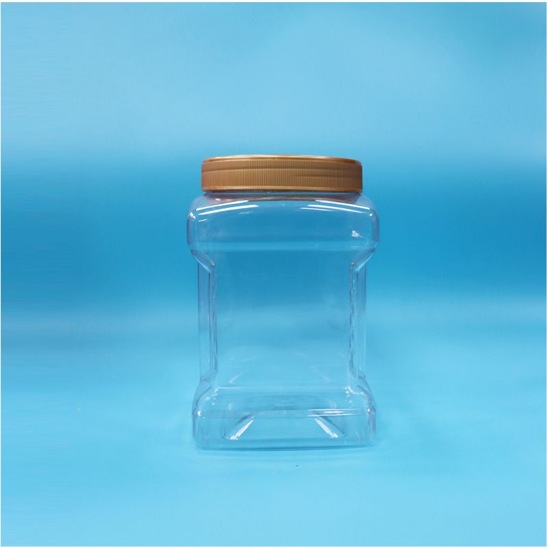 Transparante schroefdekselgreep PET potten voor gesneden Nori gedroogde rode bessen