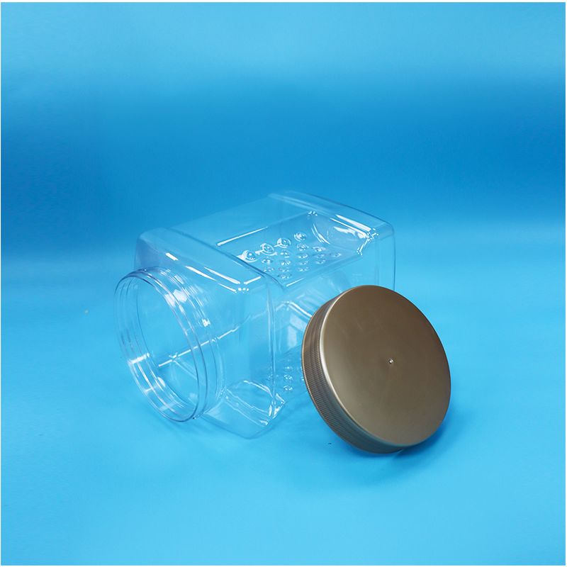 Transparante schroefdekselgreep PET potten voor gesneden Nori gedroogde rode bessen