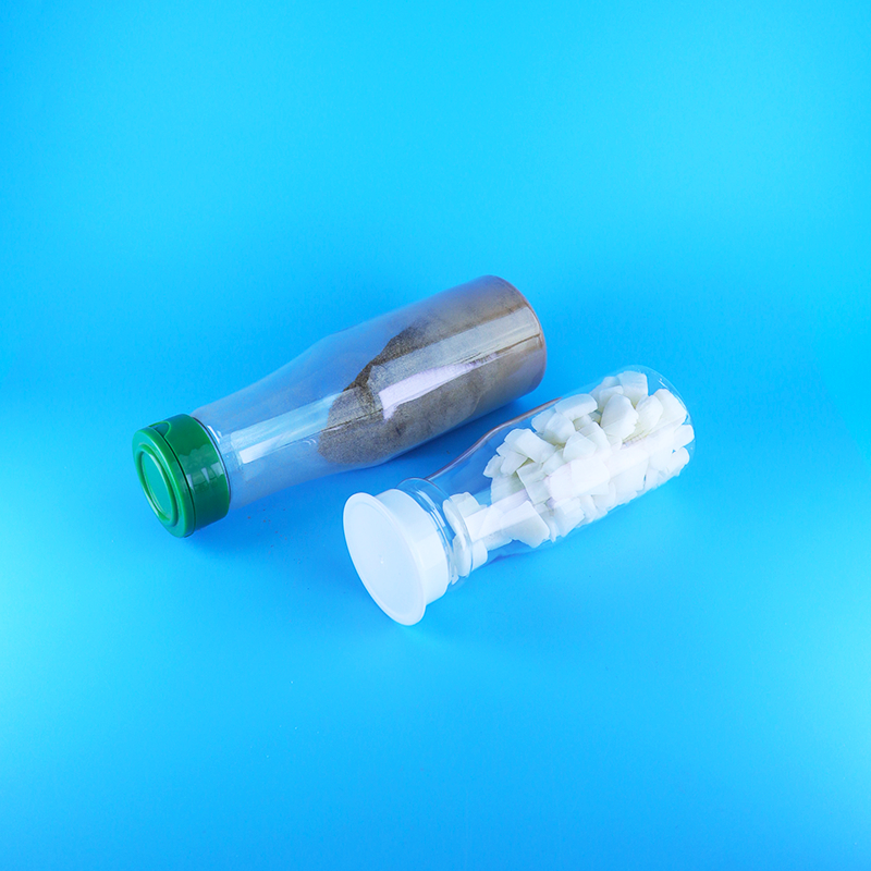 Bpa Free Flip Top Cap Clear Plastic PET Crunchy Salt Roasted Sesame Seeds Jar