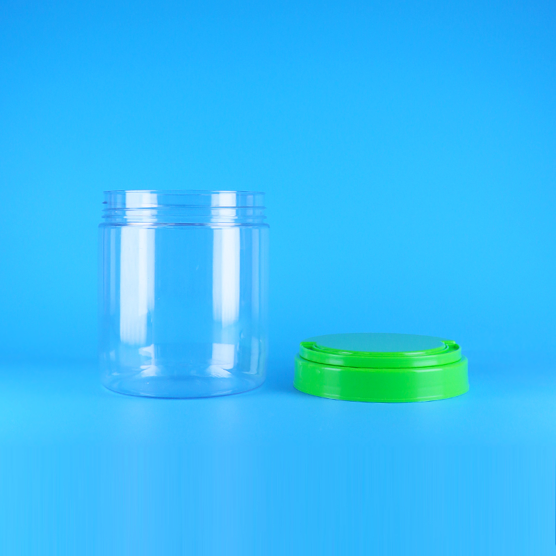 BPA-vrije schroefdeksel met handvat, afsluitbare, lege plastic PET-pot voor pindakaas