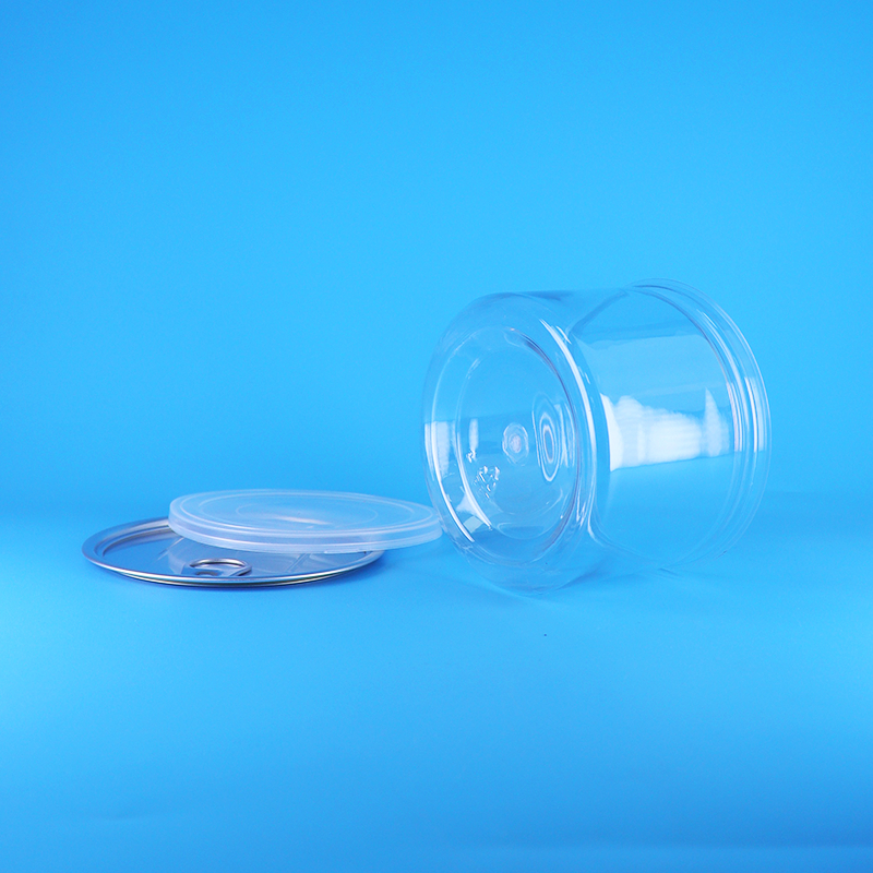 Plastic PET Ronde Gemakkelijk Te Openen Deksel Voor Voedsel Snoep Koekjes Snack Thee Blik Verpakking