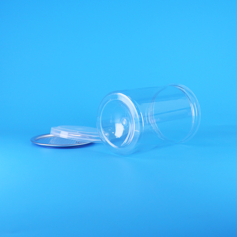 BPA-vrije transparante ronde PET-plastic snoep, yoghurt, babyvoeding en koekjes potten met PE-deksel
