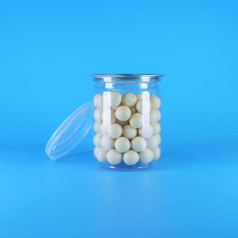 Gemakkelijk te openen deksels Biologische Wilde Jungle Noten Gedroogd Voedsel Plastic Transparante PET Popcorn Blikken