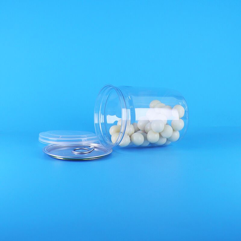 Gemakkelijk te openen deksels Biologische Wilde Jungle Noten Gedroogd Voedsel Plastic Transparante PET Popcorn Blikken