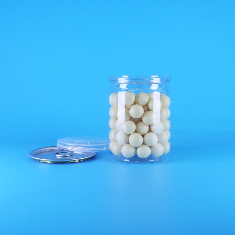 Gemakkelijk te openen deksels Biologische Wilde Jungle Noten Gedroogd Voedsel Plastic Transparante PET Popcorn Blikken