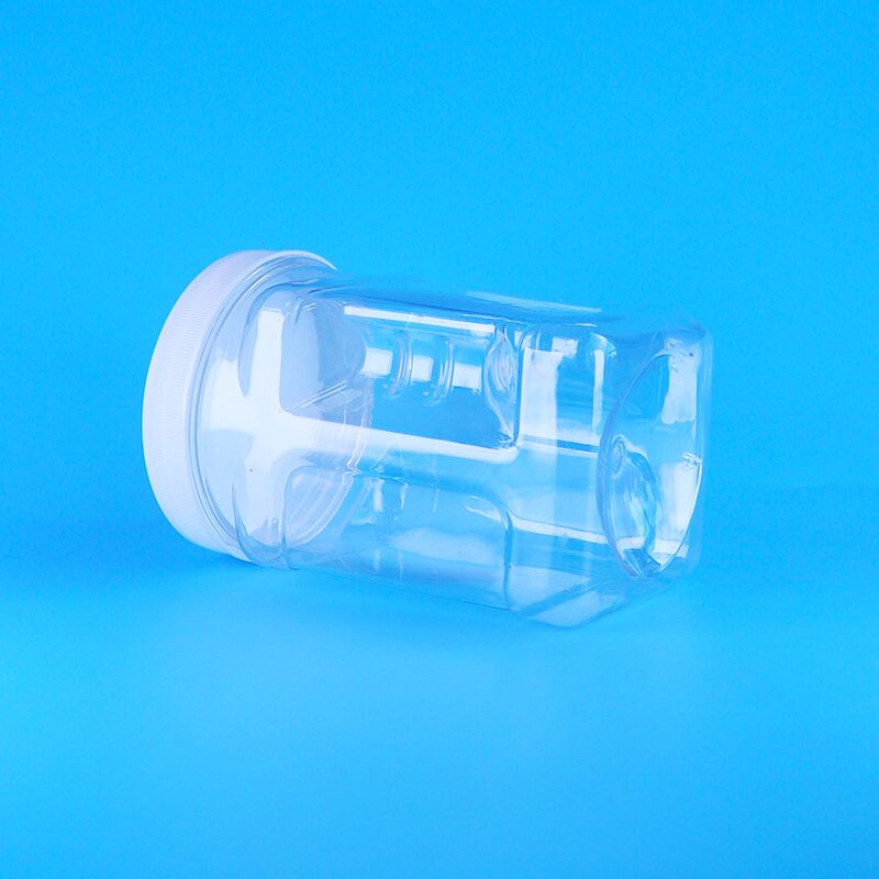 Emon Slice Cranberry Koekjes Gedroogde Inktvis PET Transparante Plastic Schroefdeksels Grip Potten Voedselkwaliteit