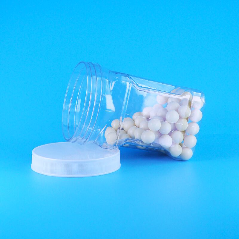 Sesam maïsmeel vullen Koekjes PET Transparante Plastic Schroefdeksels Vierkante Grijppotten Bpavrij