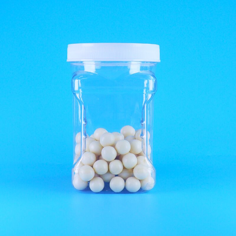 Sesam maïsmeel vullen Koekjes PET Transparante Plastic Schroefdeksels Vierkante Grijppotten Bpavrij