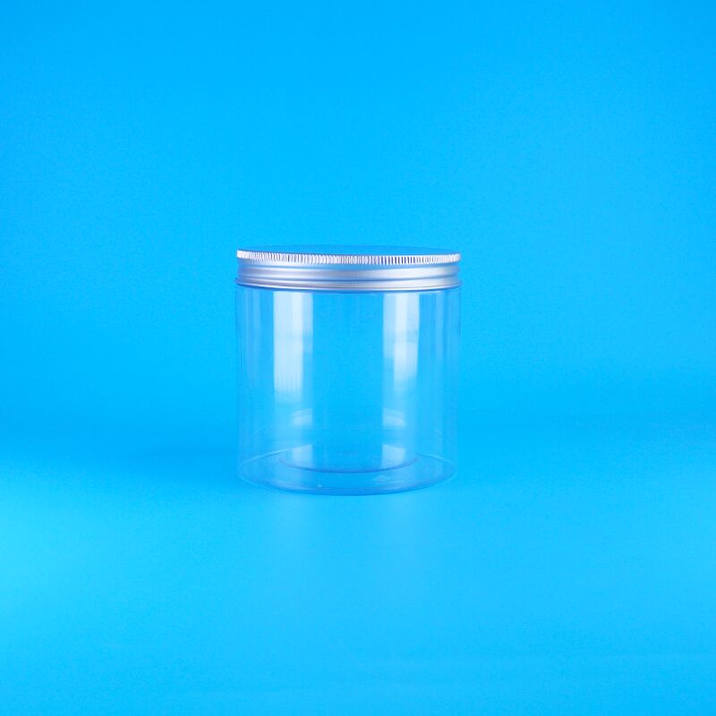 Cilinder Gemakkelijk Open Deksel Voedsel Koffie Snoep Koekjes Rozen Thee Plastic Transparant PET Pot