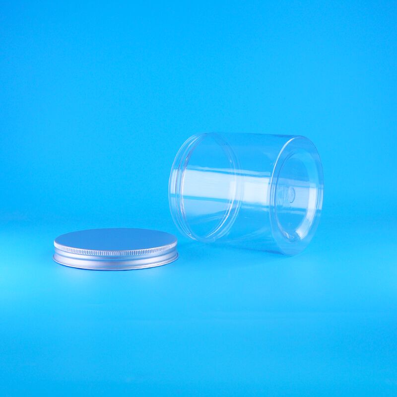 Cilinder Gemakkelijk Open Deksel Voedsel Koffie Snoep Koekjes Rozen Thee Plastic Transparant PET Pot