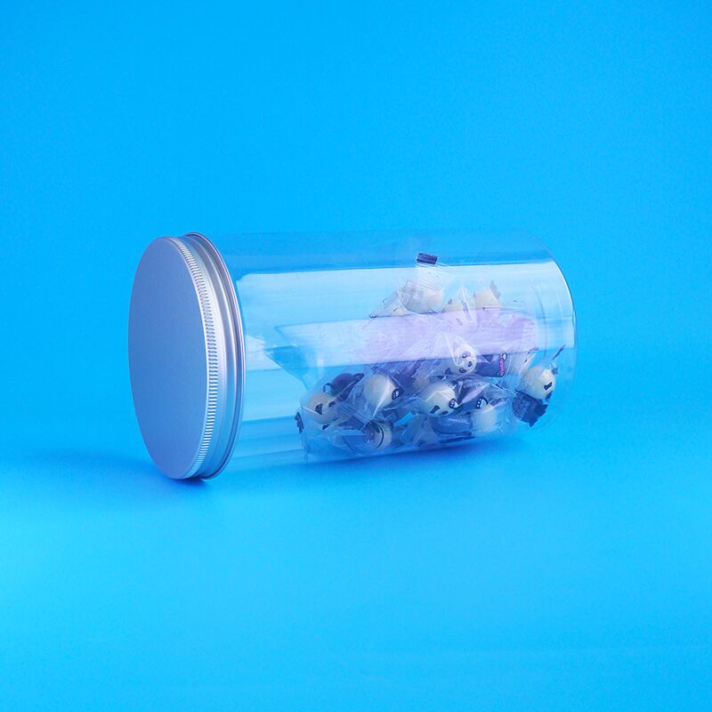 Duidelijke voedselkwaliteit gedroogd fruit knapperige pinda's beer koekjes ronde PET potten schroefkappen