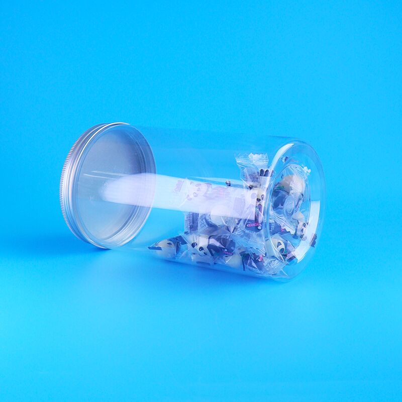 Duidelijke lekvrije Millet Cranberry Koekjes Gepelde Meloenzaad Ronde PET Potten Schroefdoppen