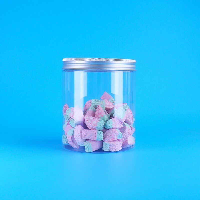 Duidelijke PET-plastic ronde pot pruimen snoep skittles fruit gelei mung bonen cake schroef deksel