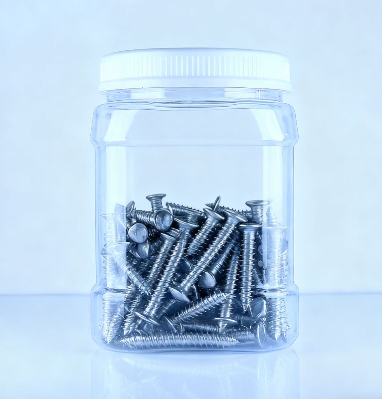 Voedingsmiddel Tangerine Schil Chinese Kastanje PET Vierkante Vorm Helder Wit Deksel Plastic Jar