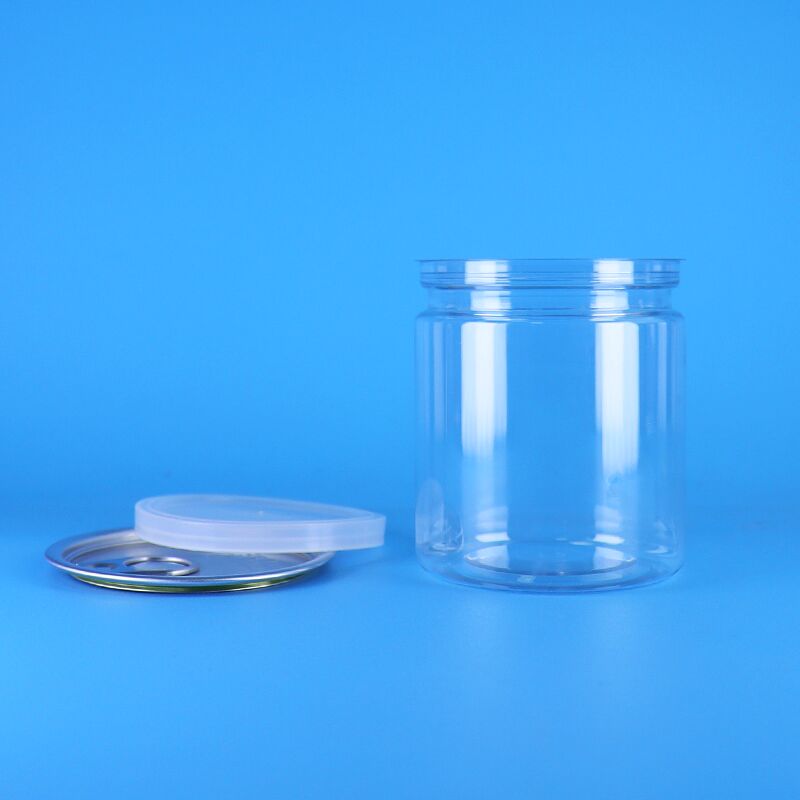 Luchtdicht 250 ml PET Makkelijk open deksel Plastic Perziken Kan Ham Perziken Voedselverpakkingsoplossingen