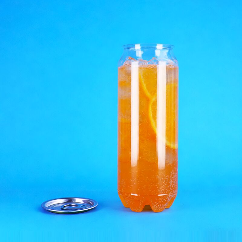PET-plastic blik met gemakkelijk open deksel 500 ml capaciteit lekbestendig voor koolzuurhoudende dranken en alcoholische dranken