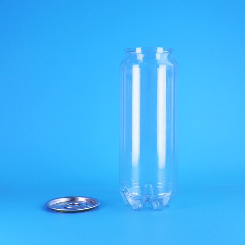 Voedselkwaliteit Custom Plastic Jar PET Plastic Soda Mike Groene thee Kan Makkelijk Open Deksel