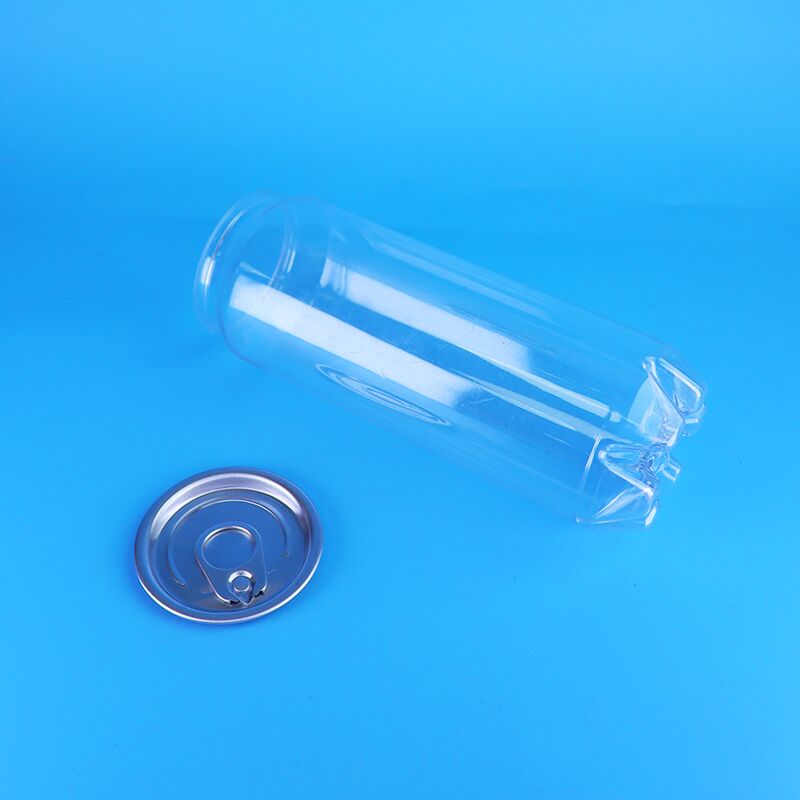 Voedselkwaliteit Custom Plastic Jar PET Plastic Soda Mike Groene thee Kan Makkelijk Open Deksel