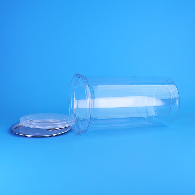 Goed afdichten Transparent PET Plastic Jar met gemakkelijk open aluminium deksels en custom design opties