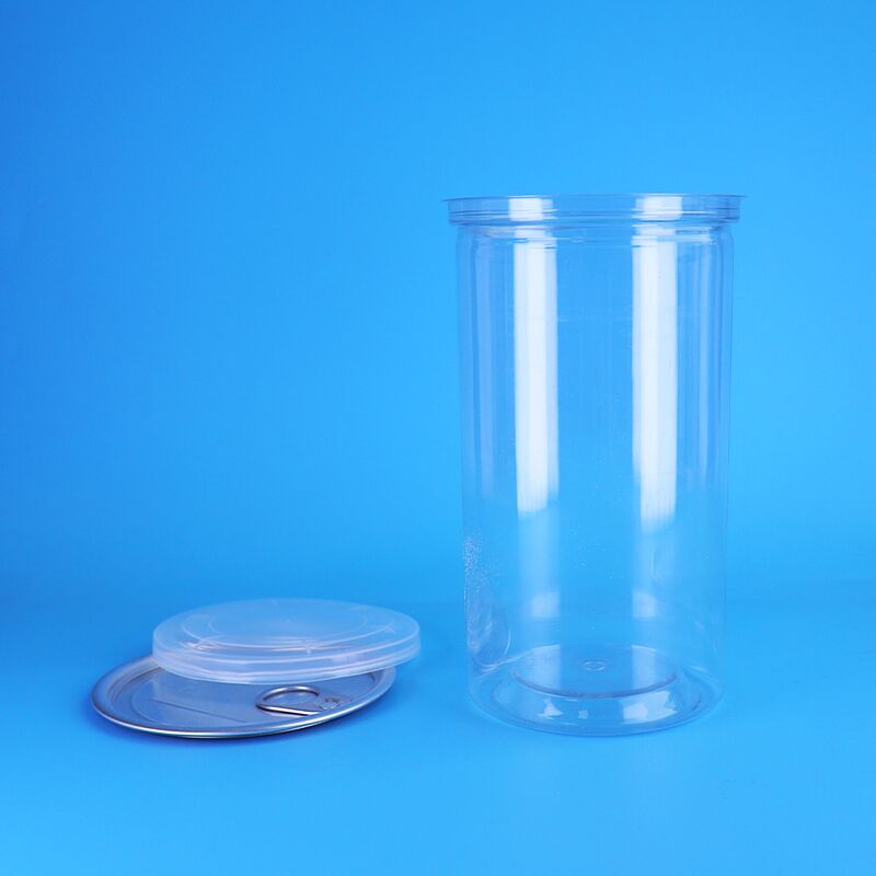 Goed afdichten Transparent PET Plastic Jar met gemakkelijk open aluminium deksels en custom design opties