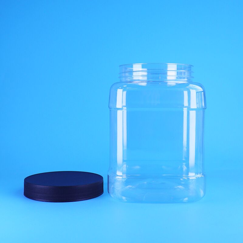 Aangepaste vierkante PET plastic pot met platte schroefdeksel - BPA-vrije voedselopslagoplossing