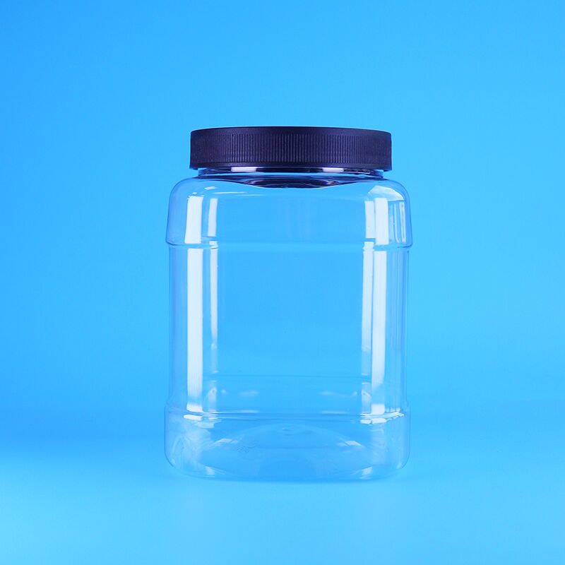 Aangepaste vierkante PET plastic pot met platte schroefdeksel - BPA-vrije voedselopslagoplossing