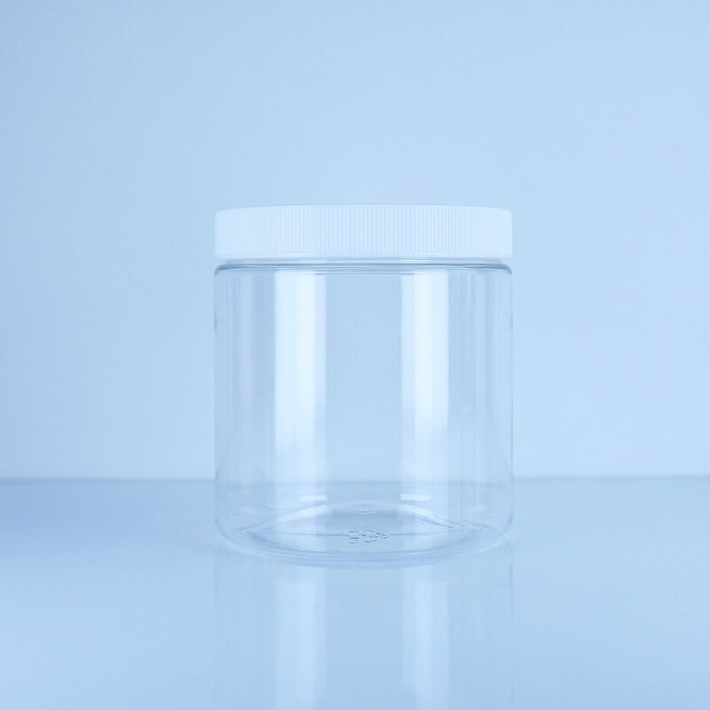 Food Grade Transparent Screw Cap PET Jar For Snacks Sweets Crackers Safe Convenient
