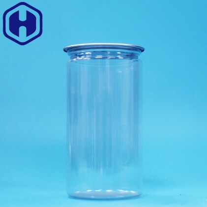 PET Transparante Plastic Gemakkelijk Te Openen Verzegelde Verpakking Pot Voor Voedsel Snoep Drank Drank