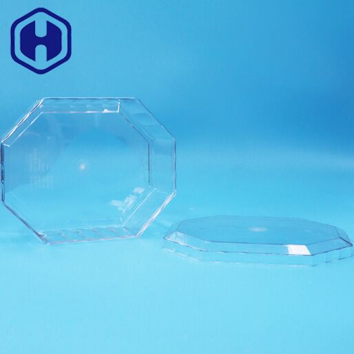 Voedingswaarde lege gedroogde vruchten snoep chocolade koekjes PET kunststof octagon verpakkingsdoos