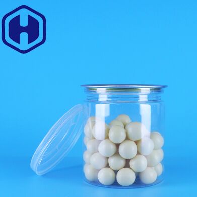 Leakproof Makkelijk Open Deksel Helder Ronde Snack Candy PET Plastic Bottles Voedselverpakking