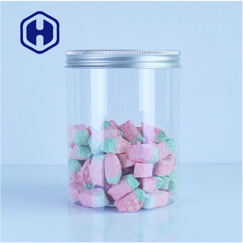 Premium Food Clear PET potten Aluminium deksels voor snoepkoekjes Veilig Makkelijk te gieten Bulk verpakking klaar