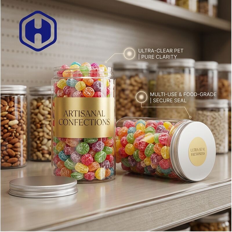 Doorzichtige PET-aluminium doppotten van voedingskwaliteit, perfect voor chocoladekoekjes, snoep, gemakkelijk, betrouwbaar