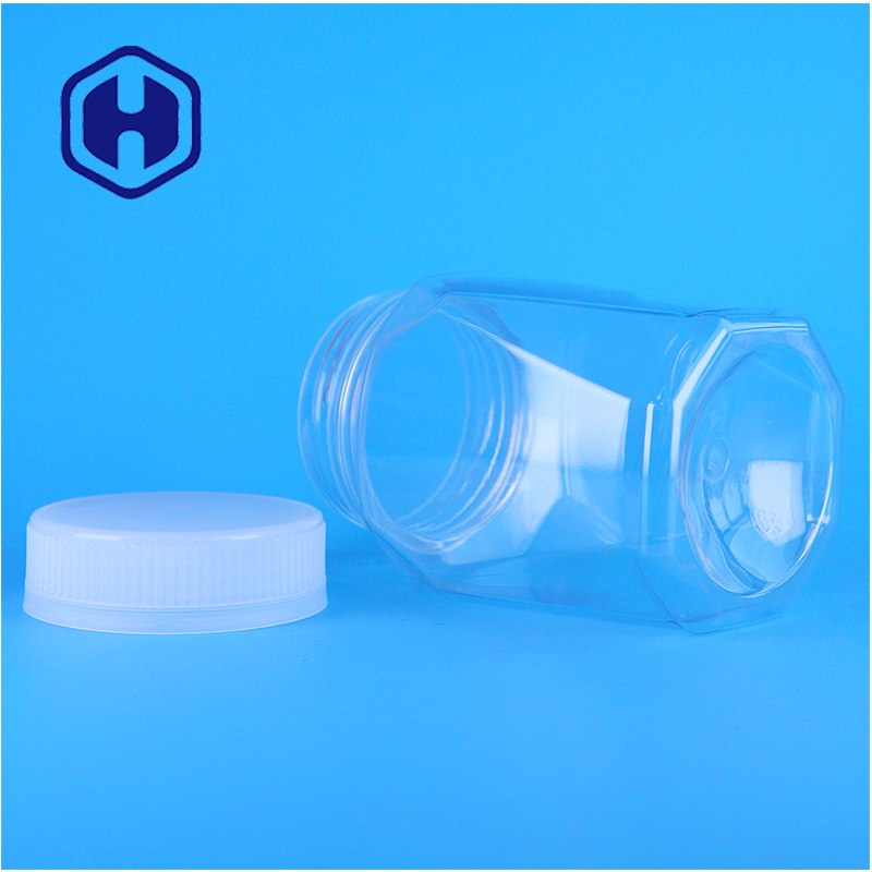Food Grade OEM Clear Plastic Jar White Screw Lid Manufacturer For Bulk Food Storage Solutions